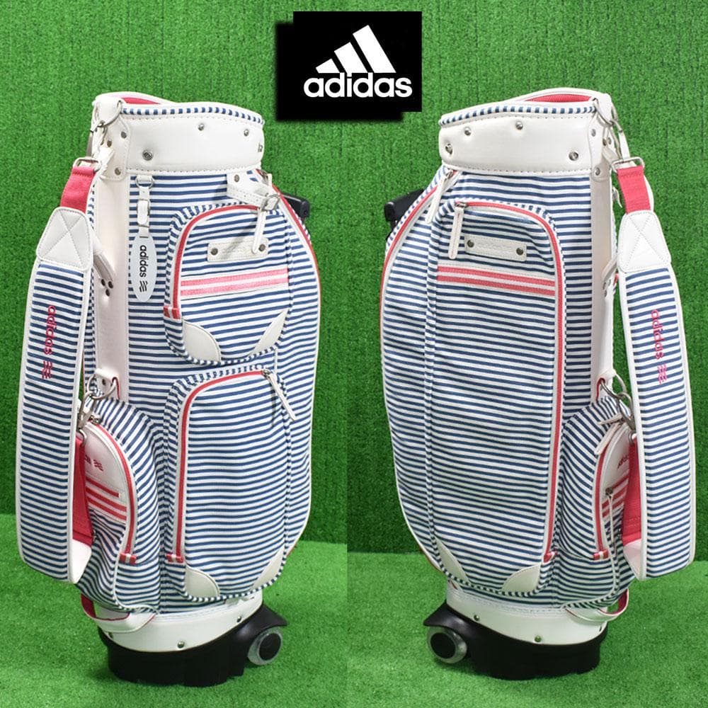 adidas/アディダス ゴルフ レディース キャデバッグ【ボーダー】美品！