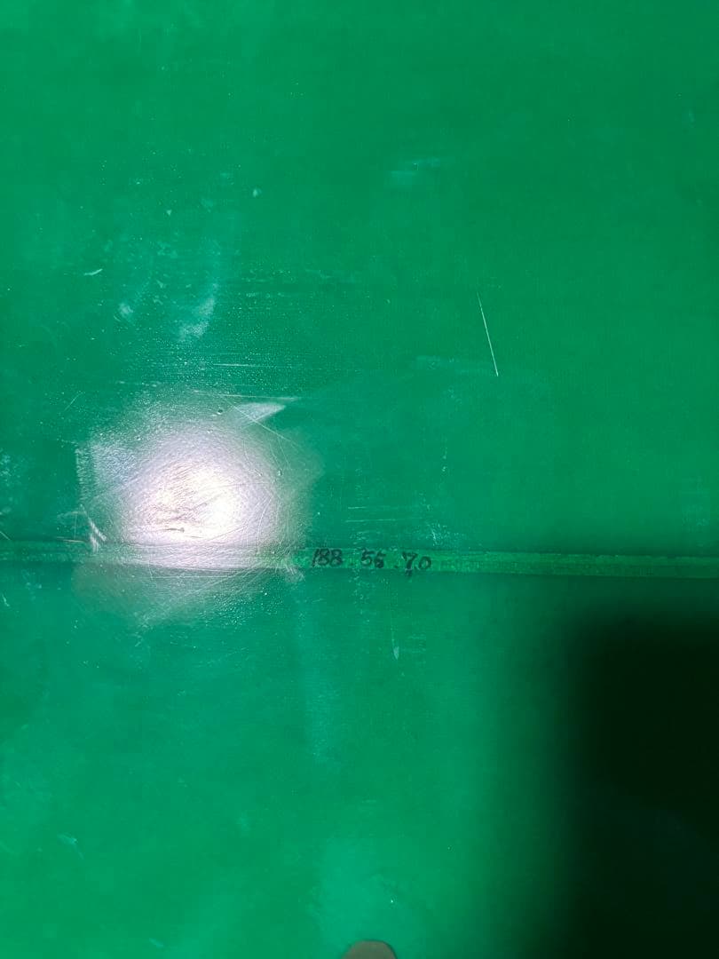 緑色 ファンボード シングルフィン付き