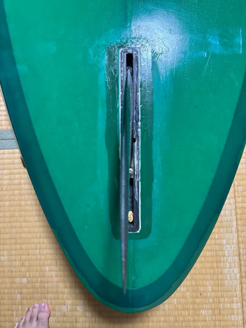 緑色 ファンボード シングルフィン付き