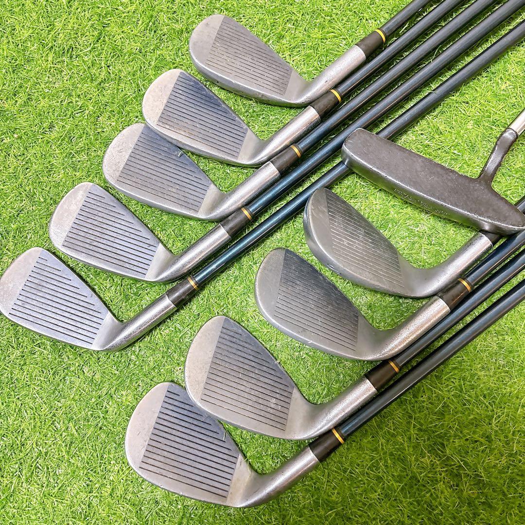 L12.バック美品　ナイキ　ゴルフクラブ　メンズセット　右利き　14本　初心者