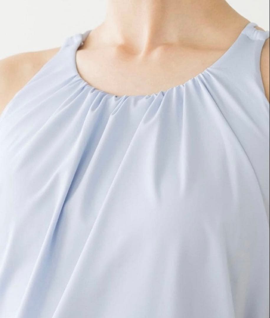 【SUKALA】フロントギャザークロスキャミソール　サンドベージュ　L