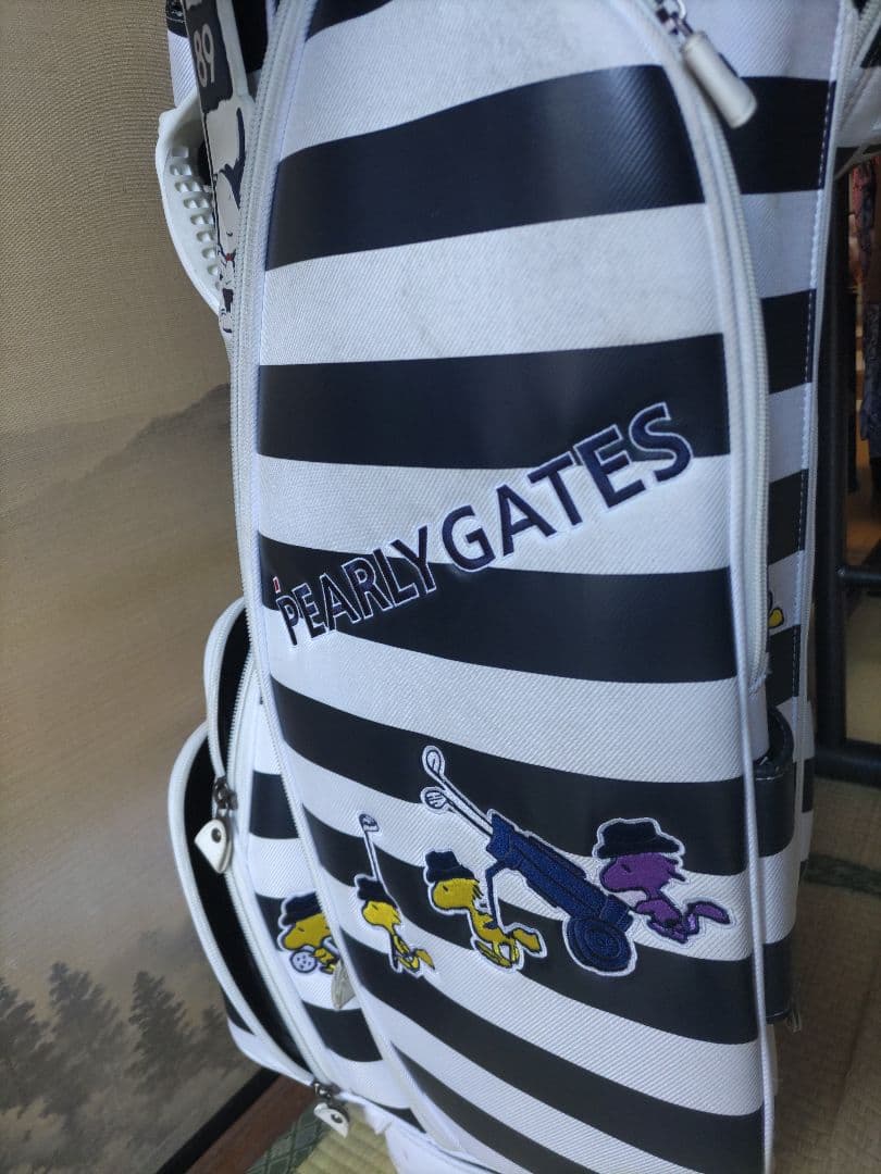 PEARLY GATES ストライプキャディバッグ