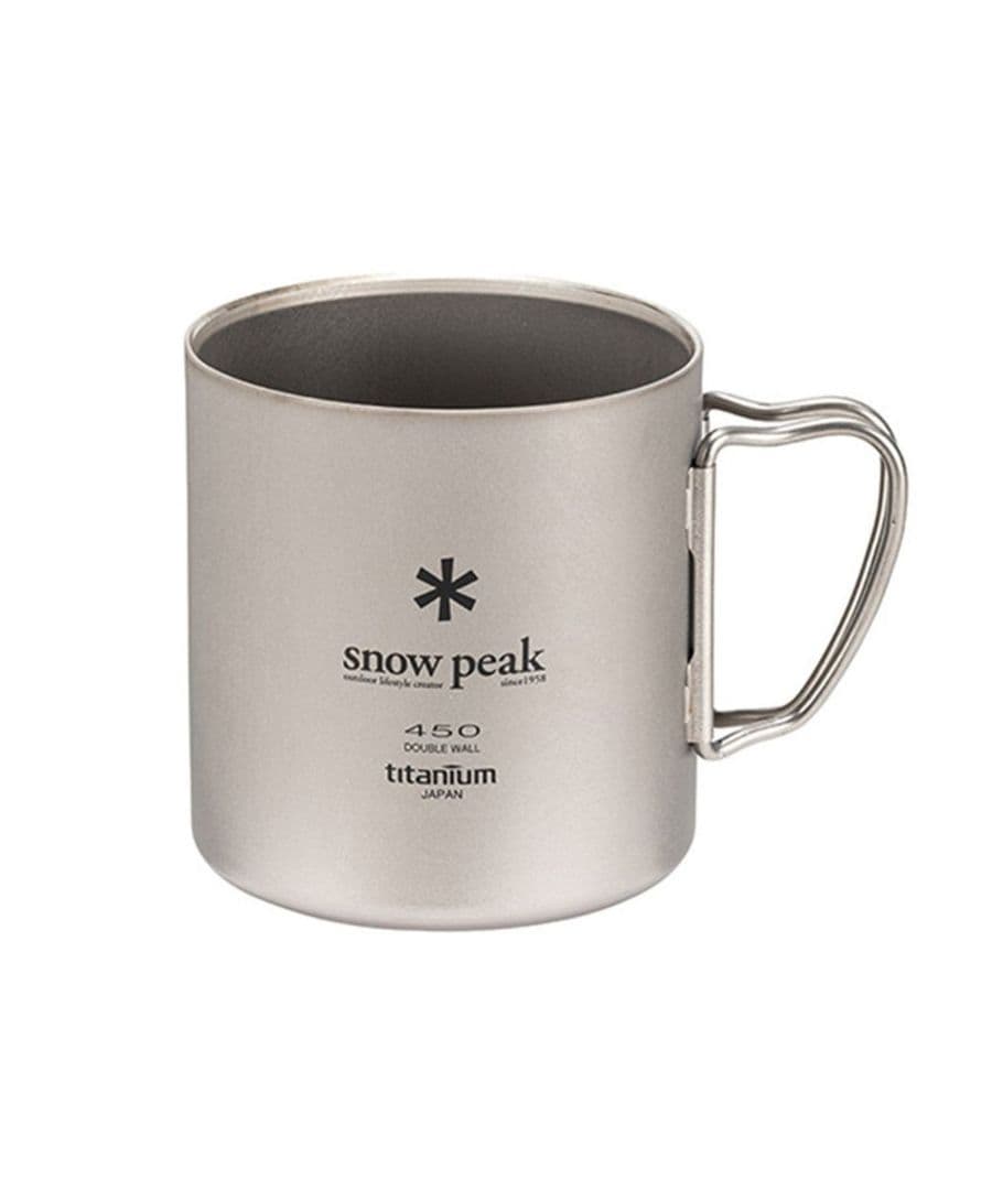  peak チタンダブルマグカップ 450ml【2個セット】