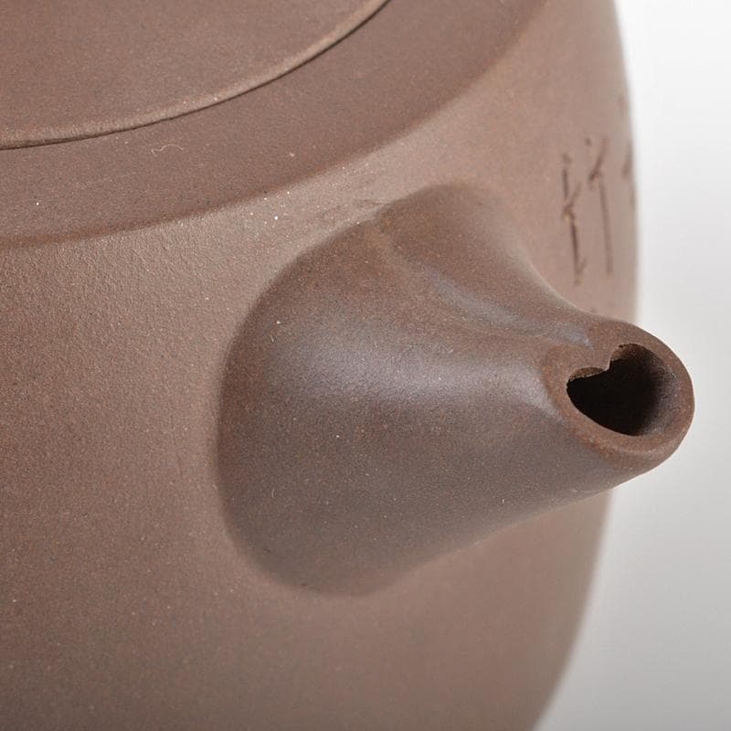 中国　紫砂　朱泥　漢詩文　急須　茶壷　在銘　C　R6170