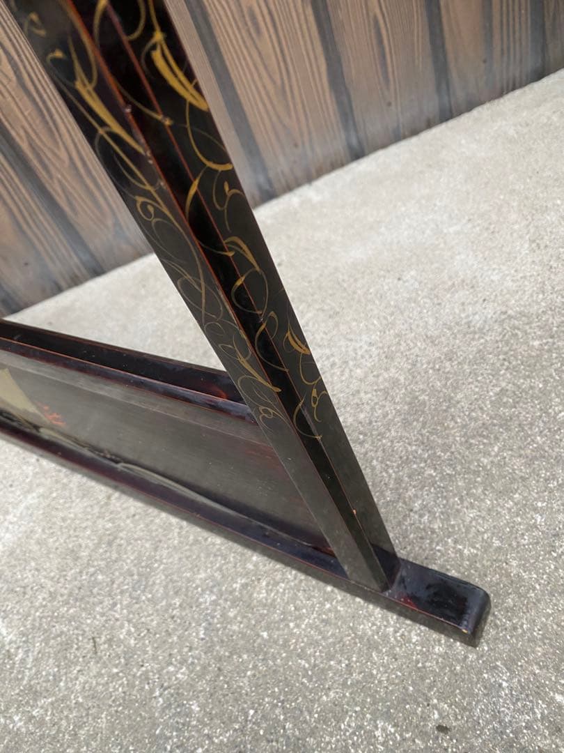 衣桁　和風ハンガーラック　着物掛け　和家具　和小物　黒衣桁