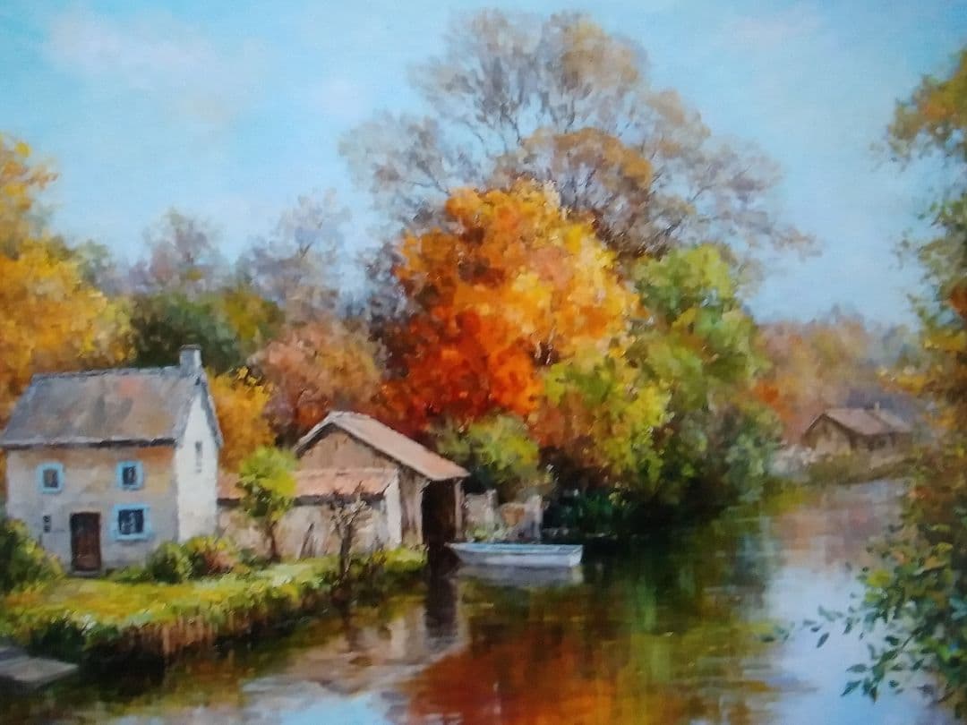 油絵「モントレゾールの秋」F100号  原画