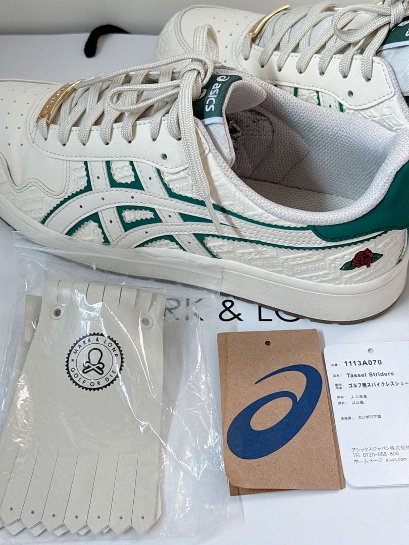 美品 ★ マークアンドロナ アシックス コラボシューズ 正規品 スパイクレス