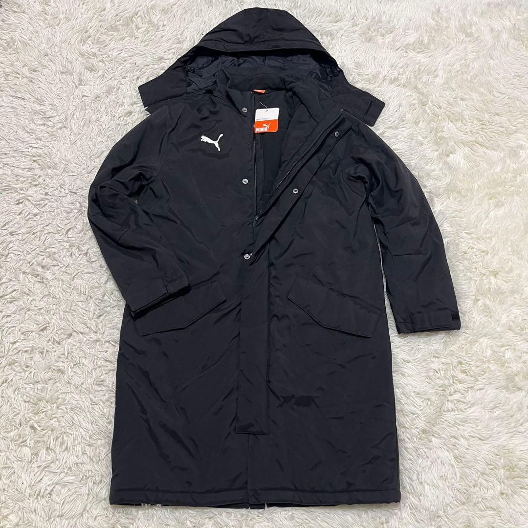 【新品未使用】PUMA ベンチコート ブラック Lサイズ 2way フード着脱