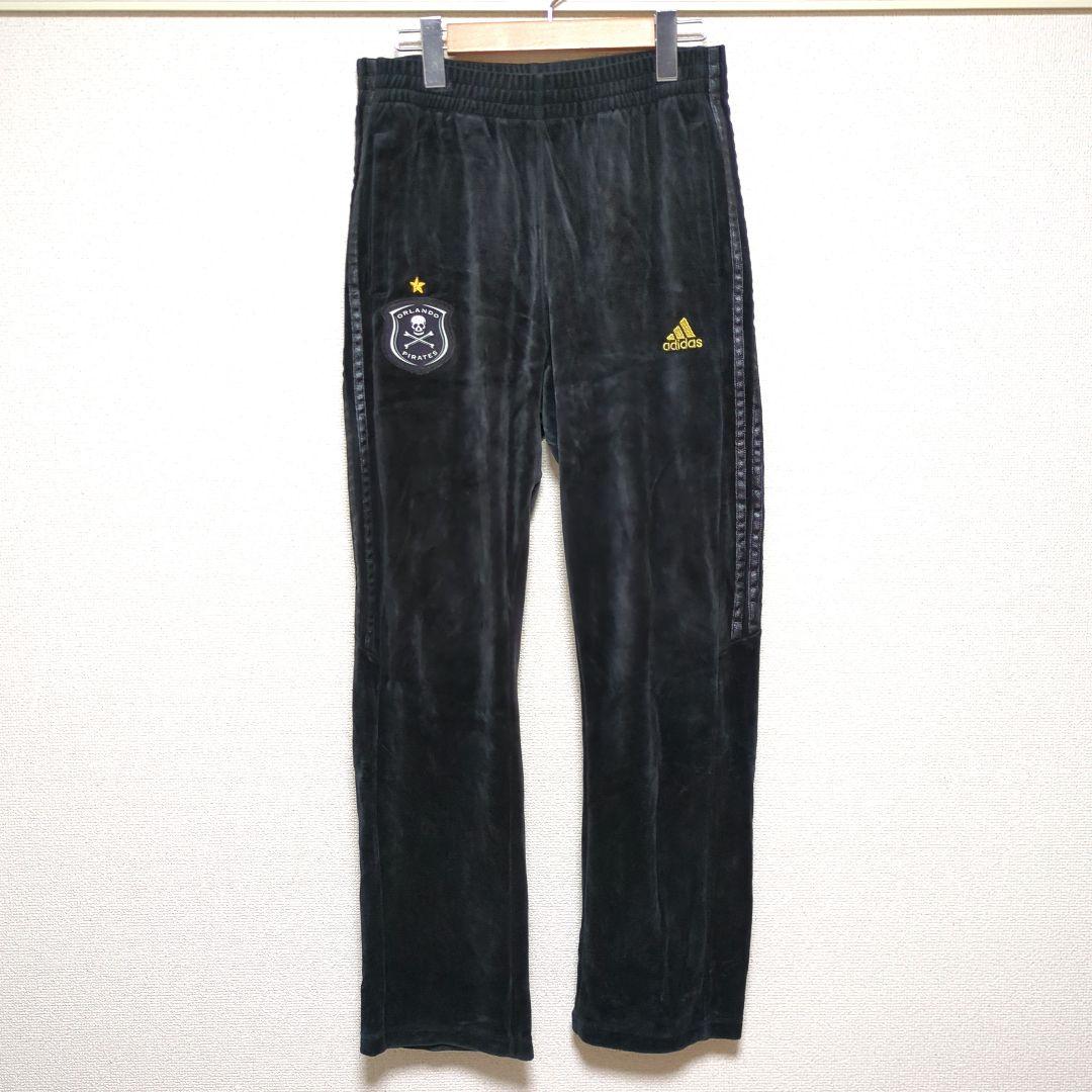 adidas アディダス セットアップ ベロア 黒 ドクロ M