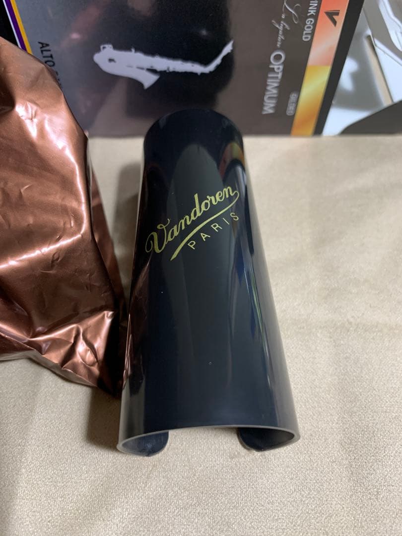 美品 バンドレン オプティマム リガチャー アルトサックス ピンクゴールドメッキ