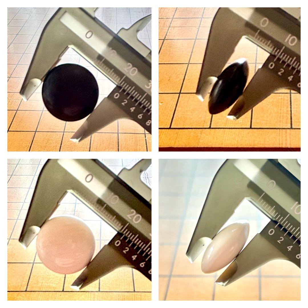 囲碁② 卓上碁盤＋碁笥＋碁石(蛤・那智黒) 33号・月 3点セット