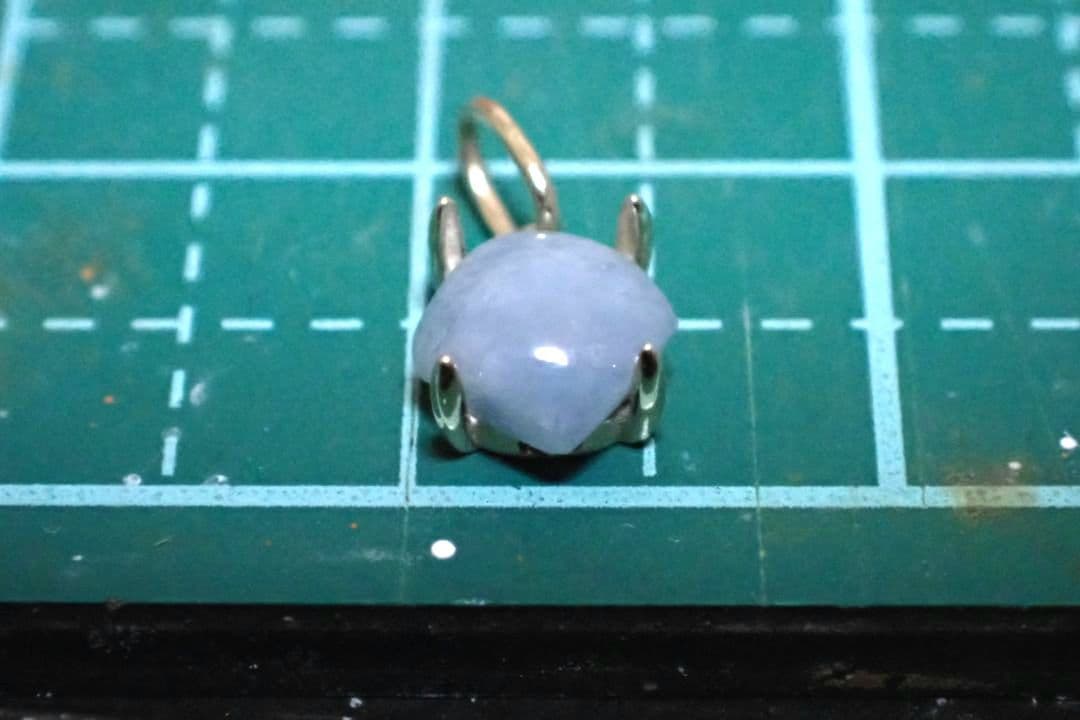 糸魚川翡翠　入コン沢　青　10金　ペントップ　④　送料無料