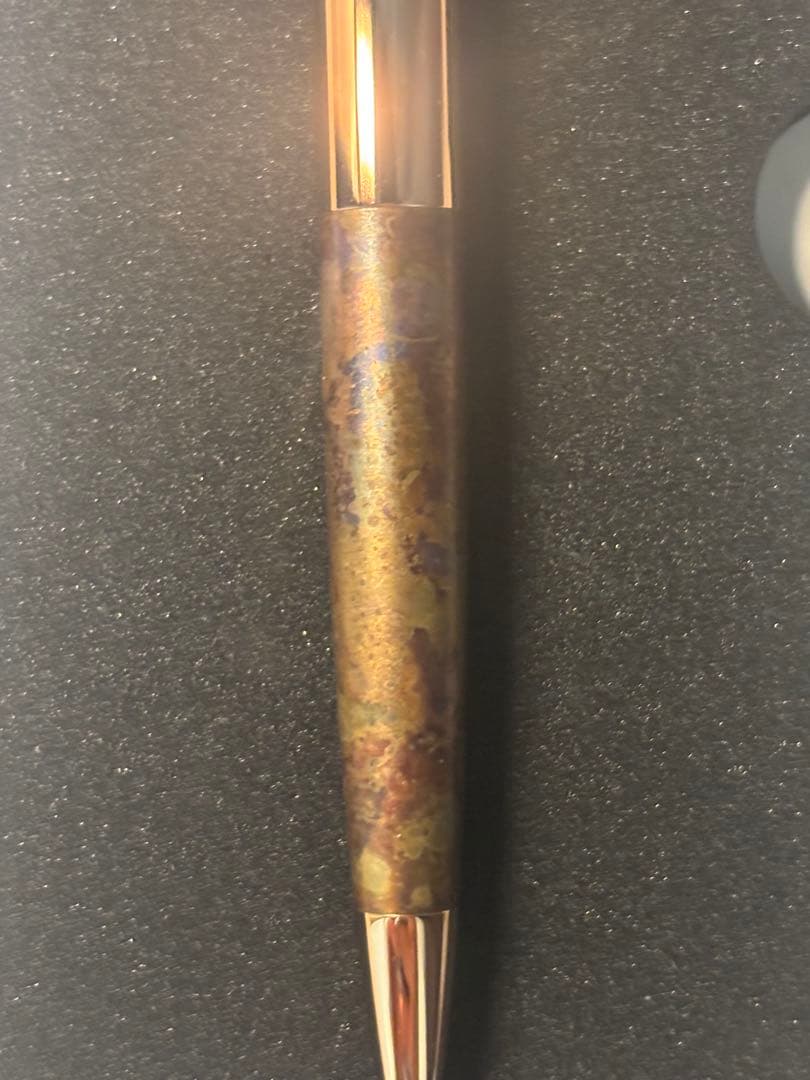 【限定】ROMEO No.3 細軸 斑紋孔雀色 ヴィンテージローズ ボールペン