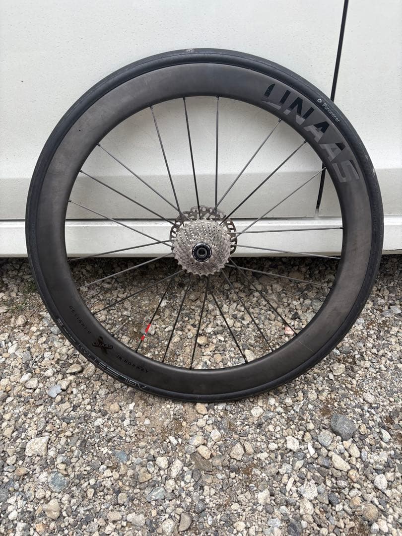 UNAAS X50 カーボンスポーク　セラミックベアリングホイール前後　700c