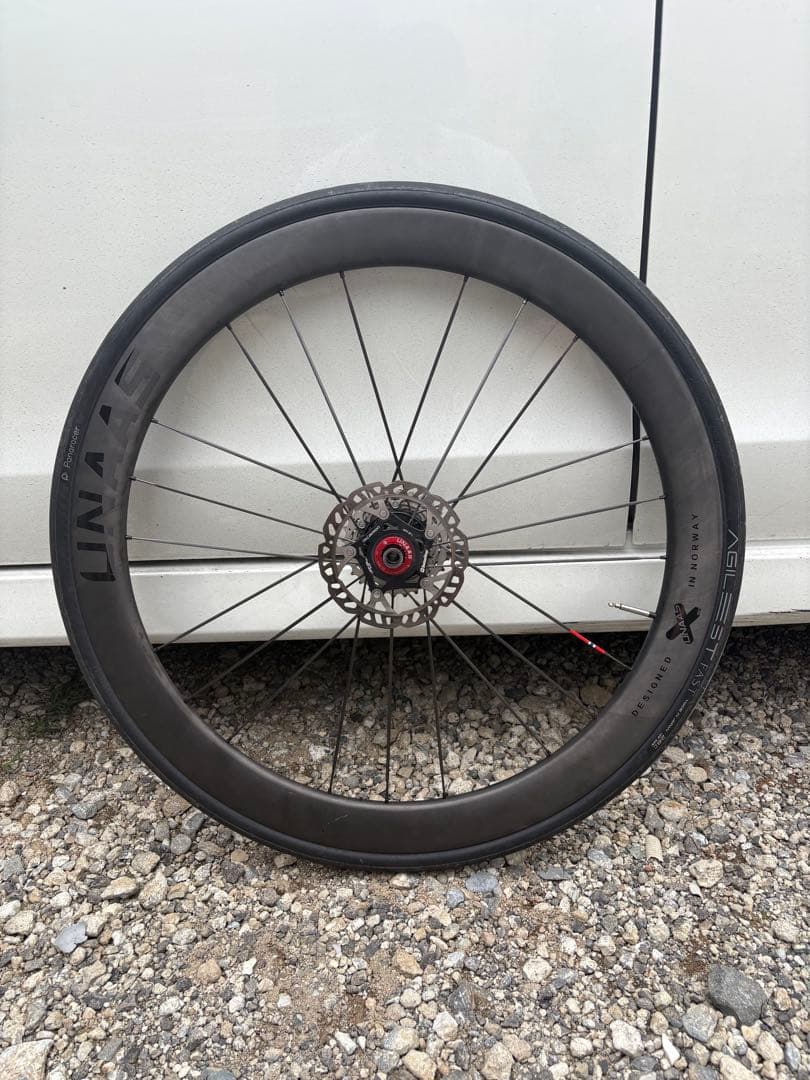 UNAAS X50 カーボンスポーク　セラミックベアリングホイール前後　700c