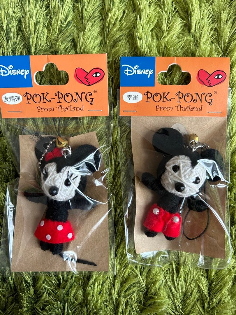 ポクポン人形　ミッキー　ミニー　ディズニー　ストラップ　お守り