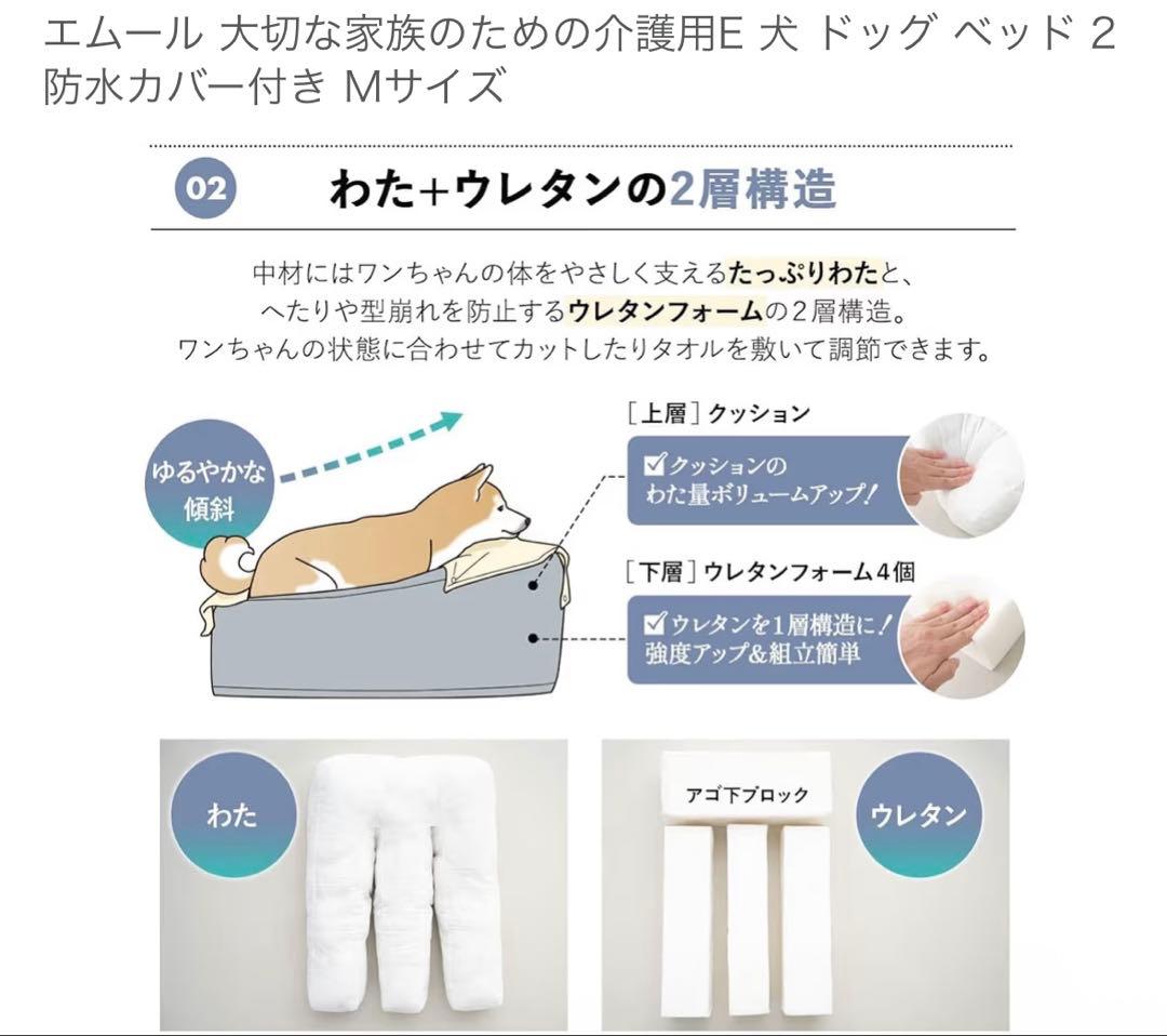 【値下げ中★】 エムール 犬用ベッド Mサイズ 防水カバー付き