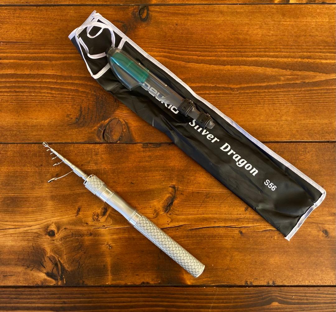 釣り竿セット　テレスコロッド　5ft6inch 渓流　トラウトロッド　シルバー