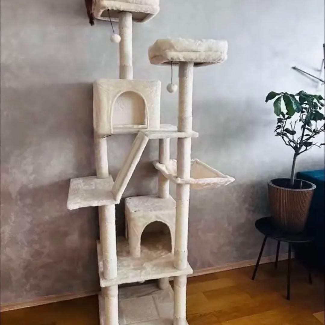 フワフワ　キャットタワー　180センチ　猫　お家　遊び　猫ちゃん専用