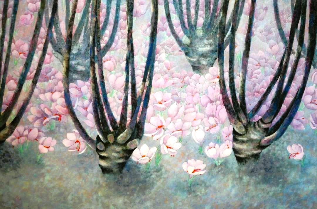 【 「天光」 岩絵の具】東山魁夷の流派・美術家協会会員