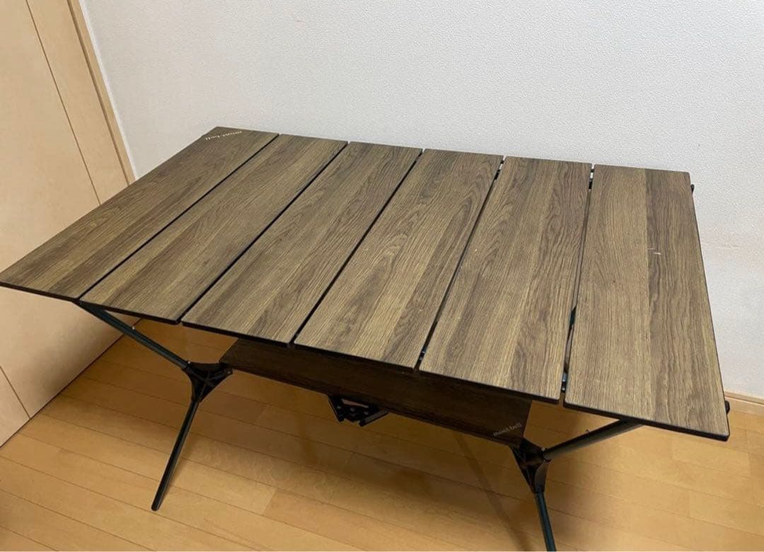 別売りの下段ボード付 モンベル マルチ フォールディング テーブル ワイド