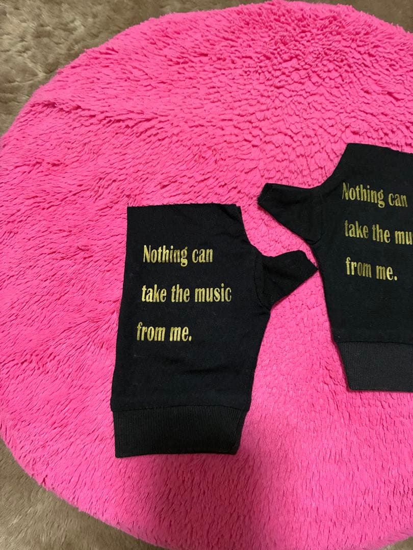 【美品】UVERworld グローブ 黒 金色刺繍