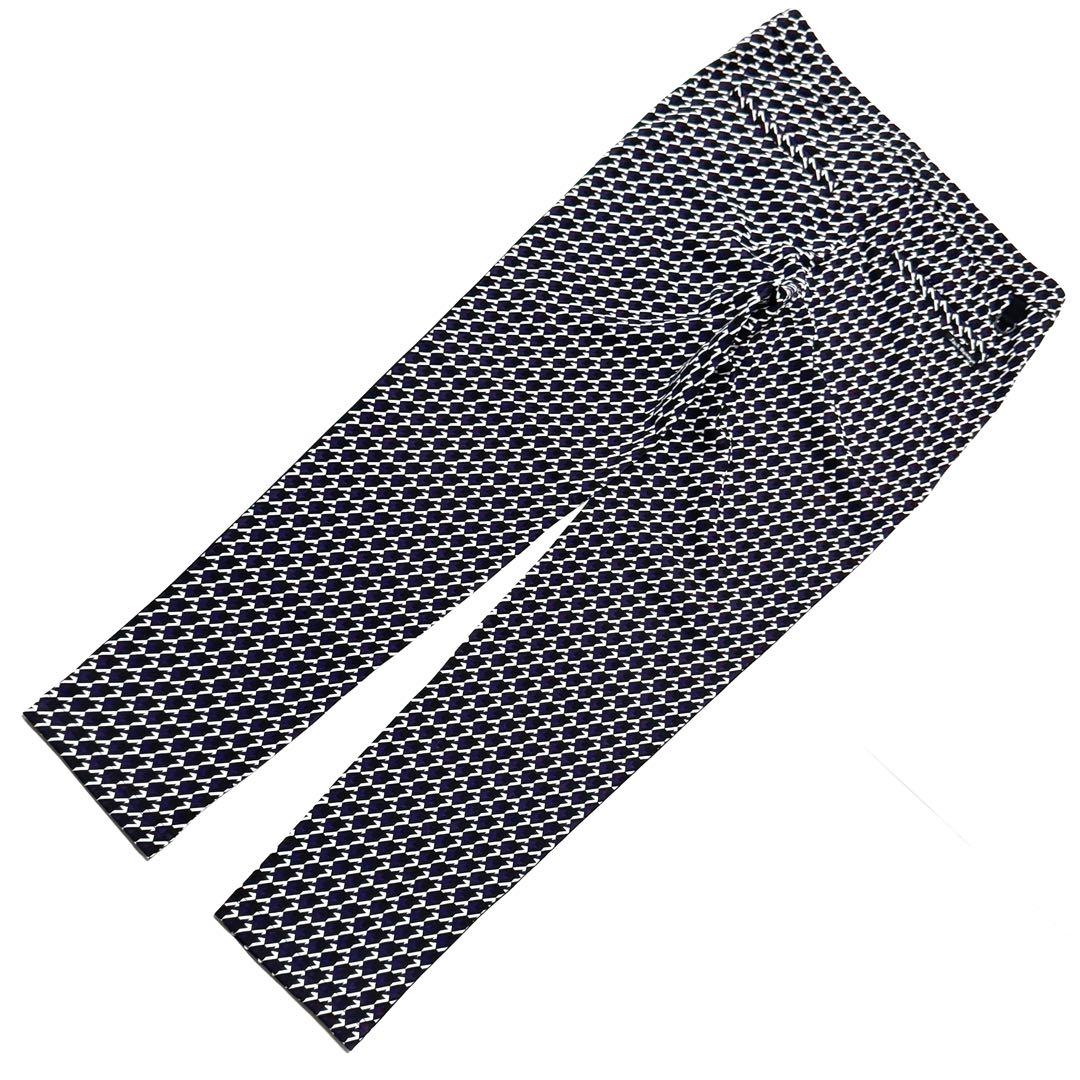 極美品 ジャックバニー 幾何学柄 パープル系 ゴルフパンツ 6サイズ