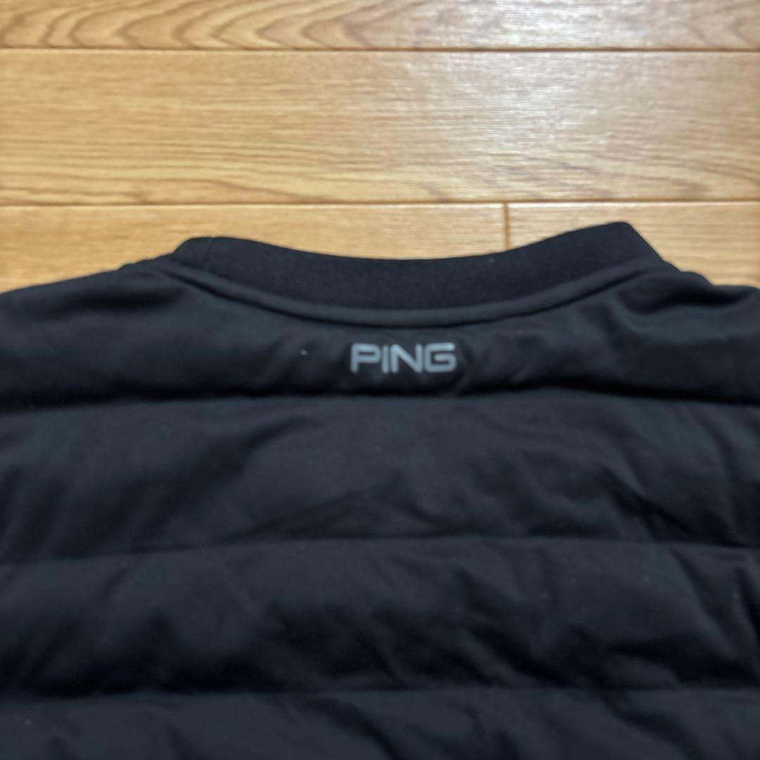 PING ピン　トライストレッチ高機能中綿プルオーバー　ブラック　Lサイズ