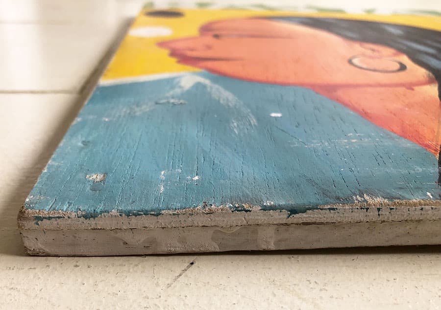 アフリカ・マリ ハンドメイド/ウッド製 床屋看板/40.5cm × 60.5cm