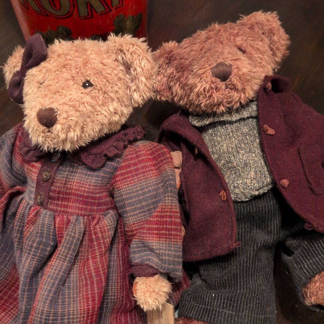 RUSS社　テディベアペアビンテージドール