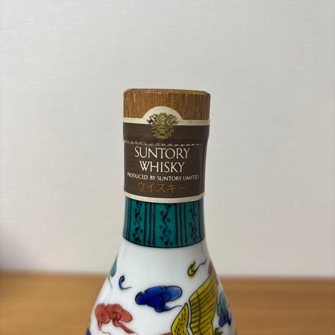 サントリー ウイスキースペシャルボトルコレクション 瓢型瑞鶴草花丸文 九谷焼❷