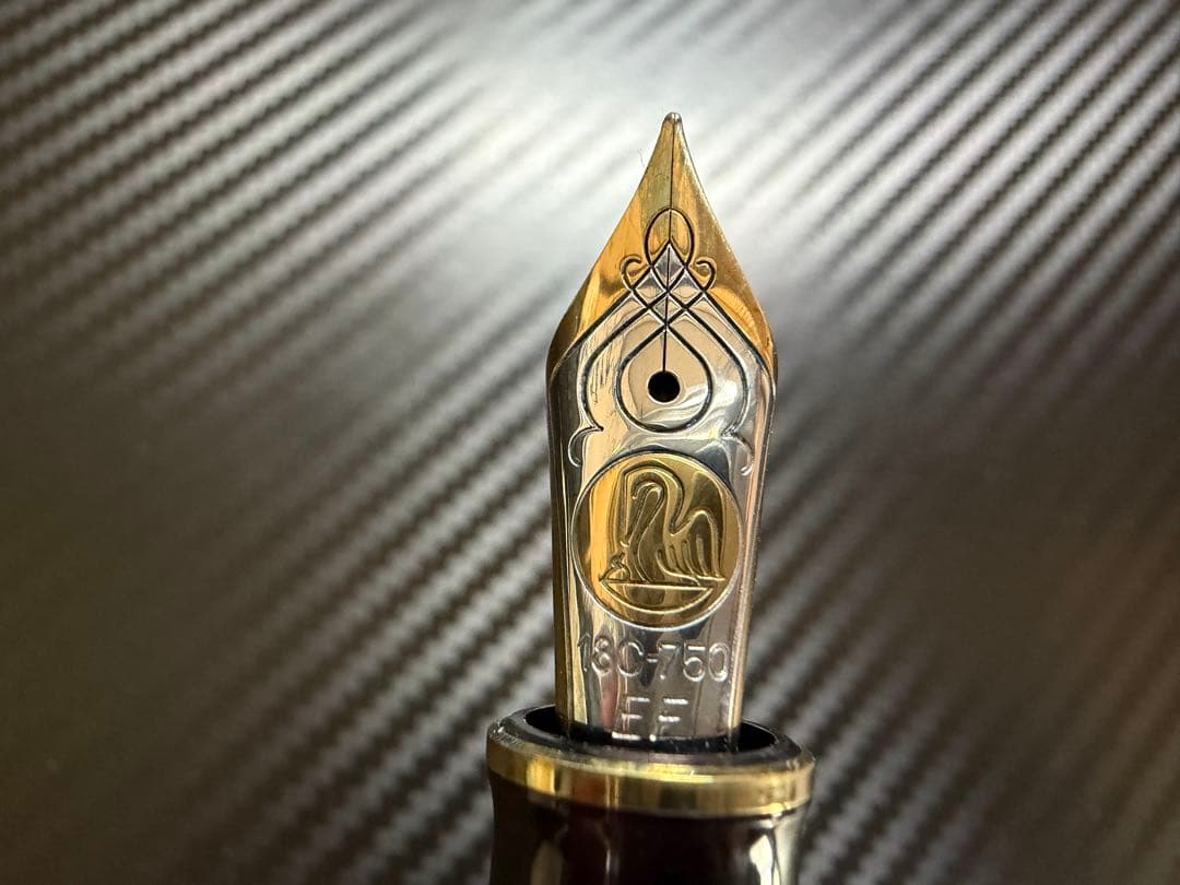 極美品 ペリカン スーベレーン M800 緑縞 EF 極細字