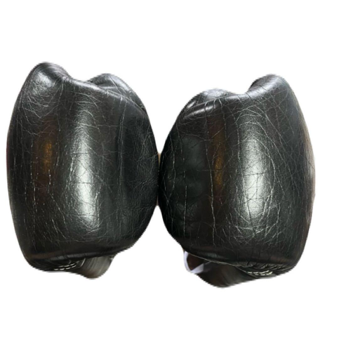 Winning プロ試合用 8oz ひも式 ボクシング グローブ ブラック