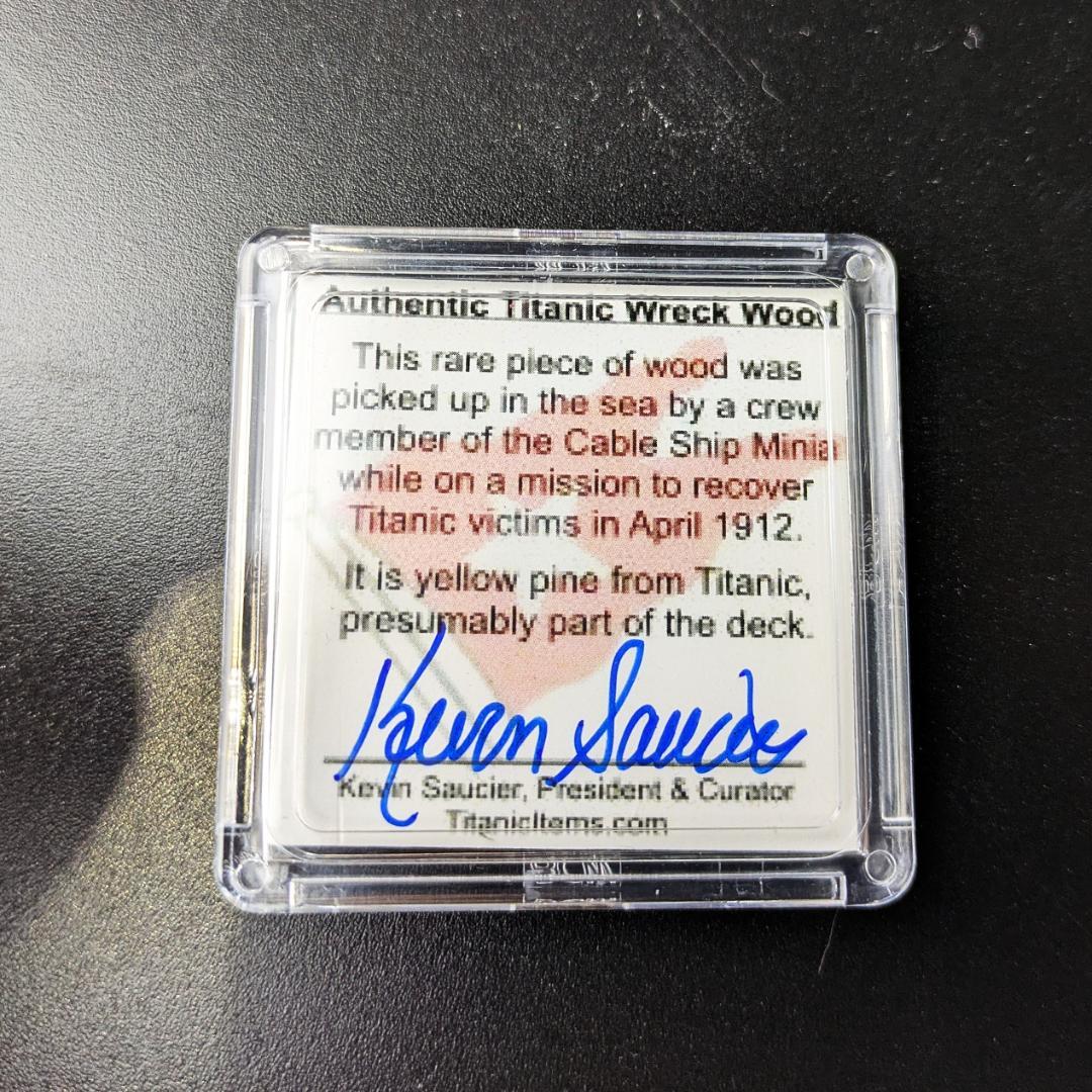 【本物】タイタニック号 甲板の木片 鑑定書付 1912年 遺体収容船回収品 希少