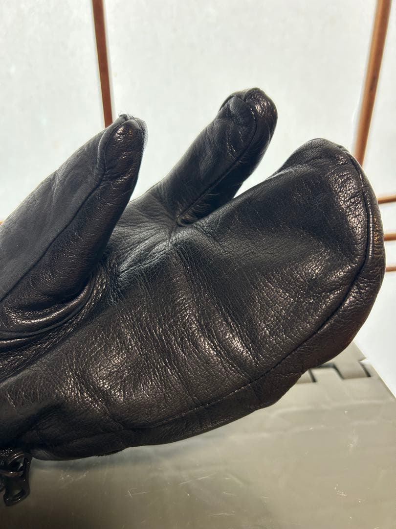 HESTRA ヘストラ サイズ5 スリーフィンガー フルレザー グローブ