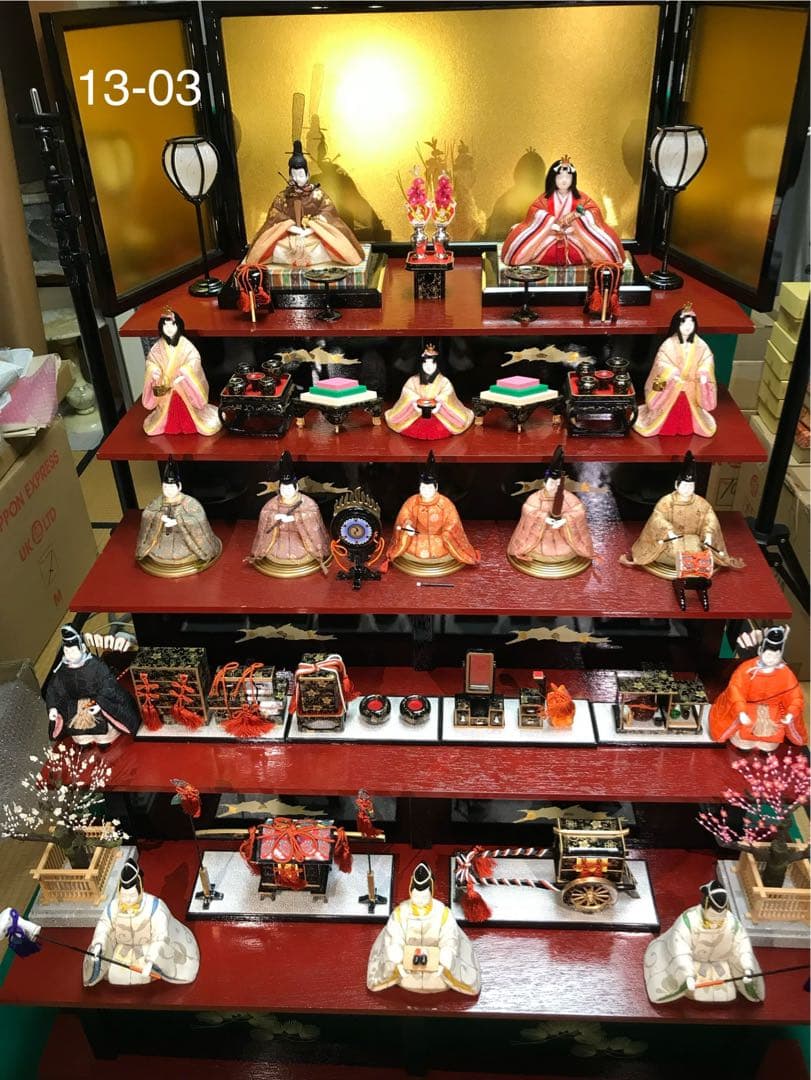 13 木目込み人形 真多呂人形の雛人形15人揃 五段飾り「千代木 雛」