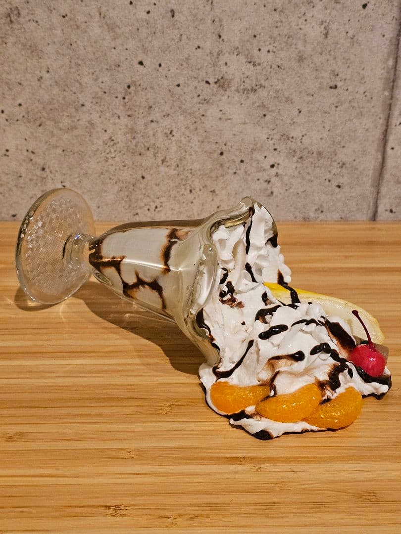 食品サンプル★倒れたパフェ
