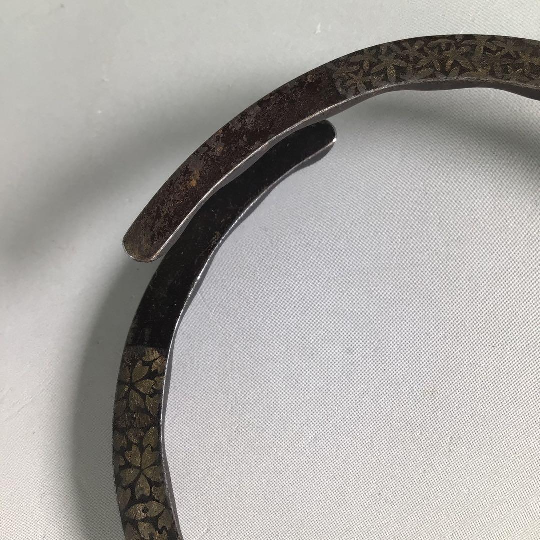 Ｒ６２９　釜釻　『高木治良兵衛造』『雲錦象嵌』『大角豆』『相生鐶』　共箱　茶道具