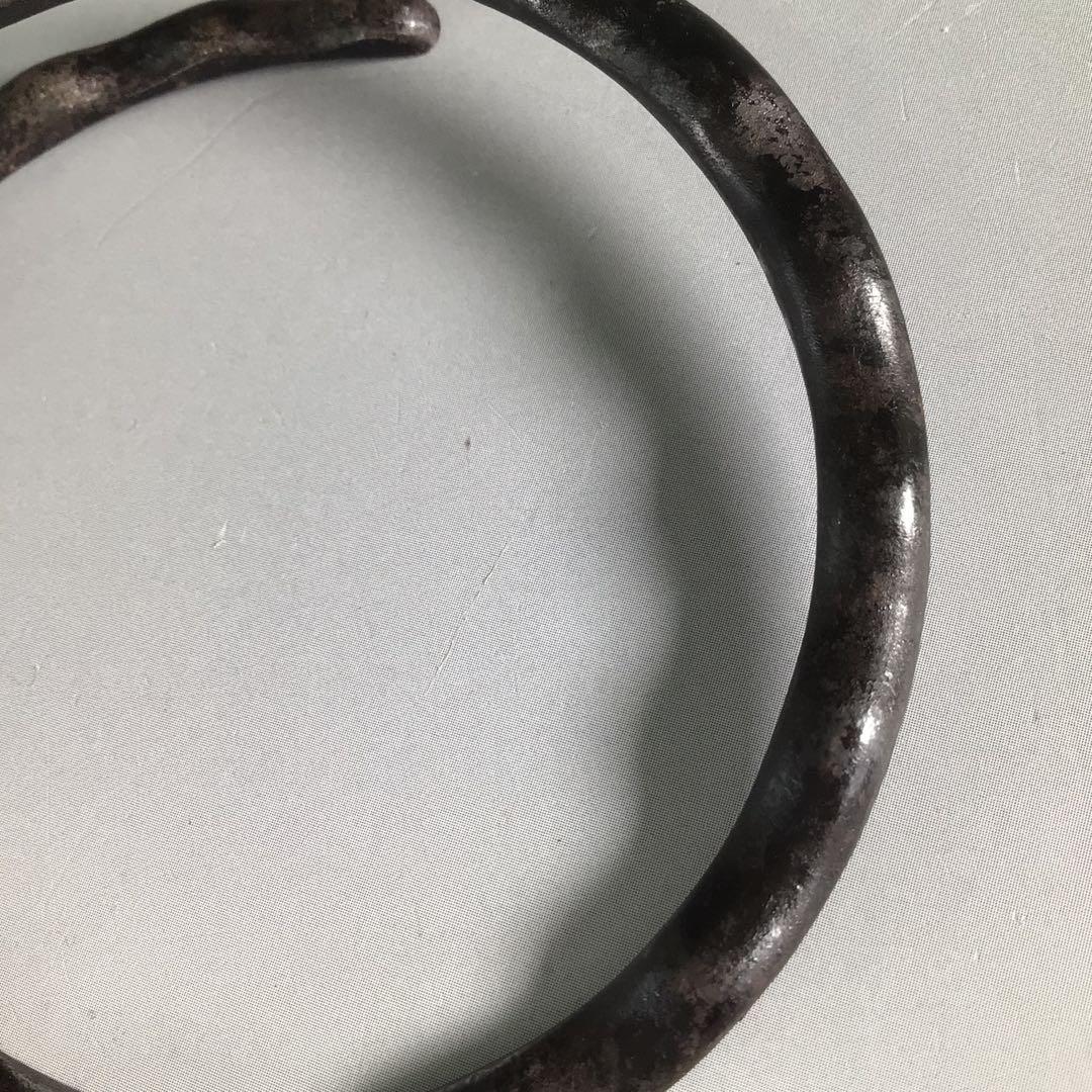 Ｒ６２９　釜釻　『高木治良兵衛造』『雲錦象嵌』『大角豆』『相生鐶』　共箱　茶道具