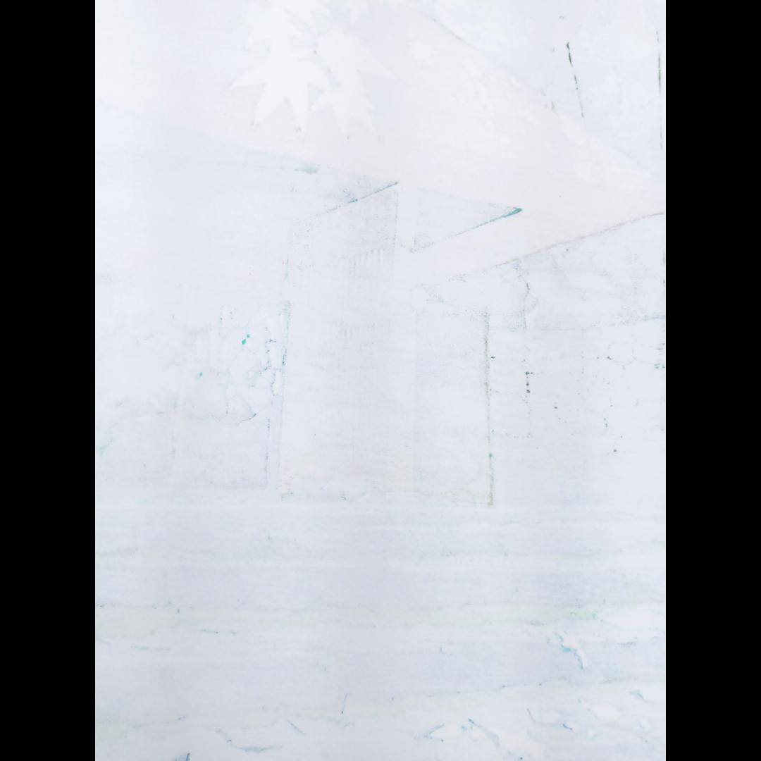 【新品】木版画　壬生川純一「新緑Ⅱ」限定ナンバー付き！　☆送料無料☆