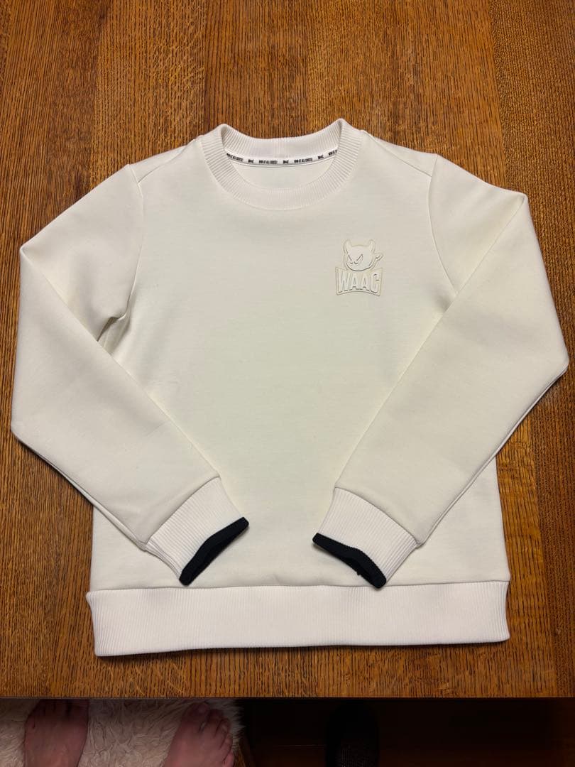 【美品】WAAC レディース　ホワイト クルーネックトレーナー