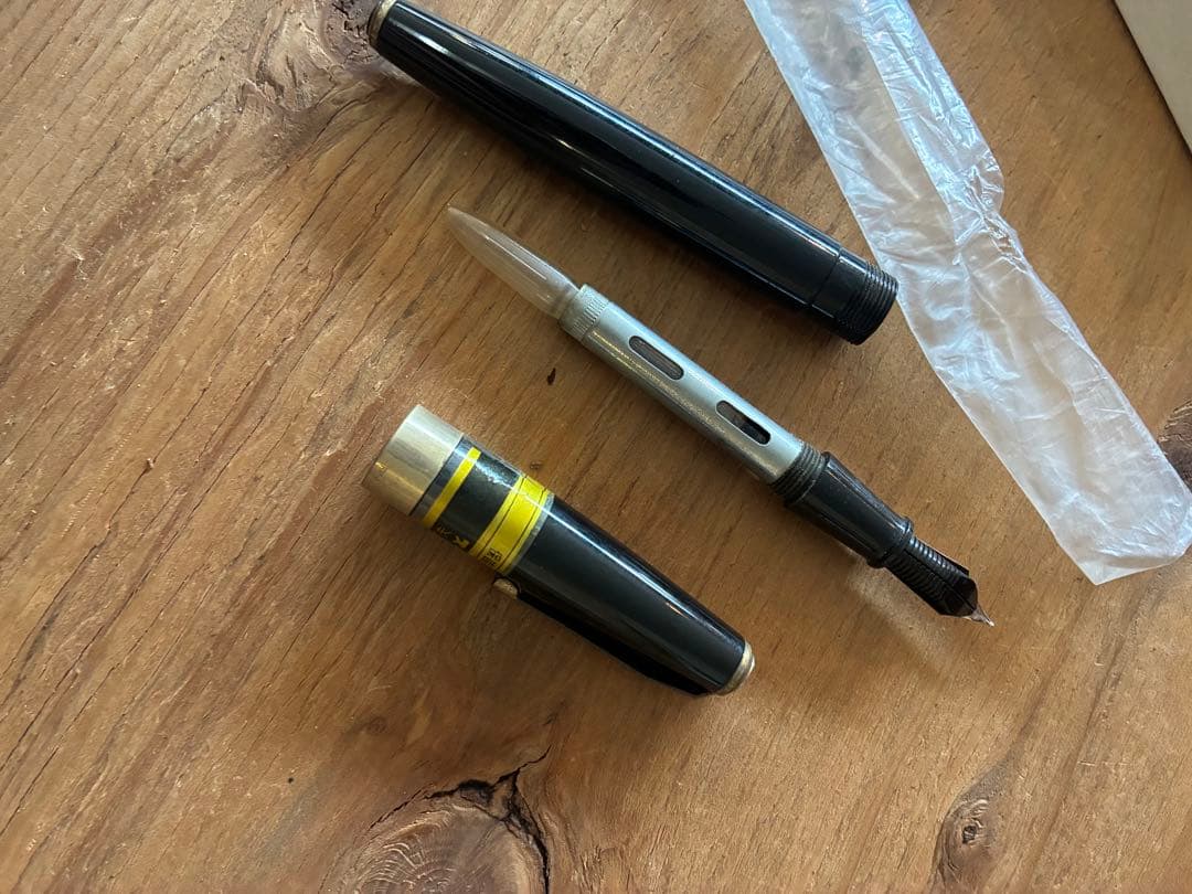 スライダー　万年筆　レトロ　正14金　箱つき