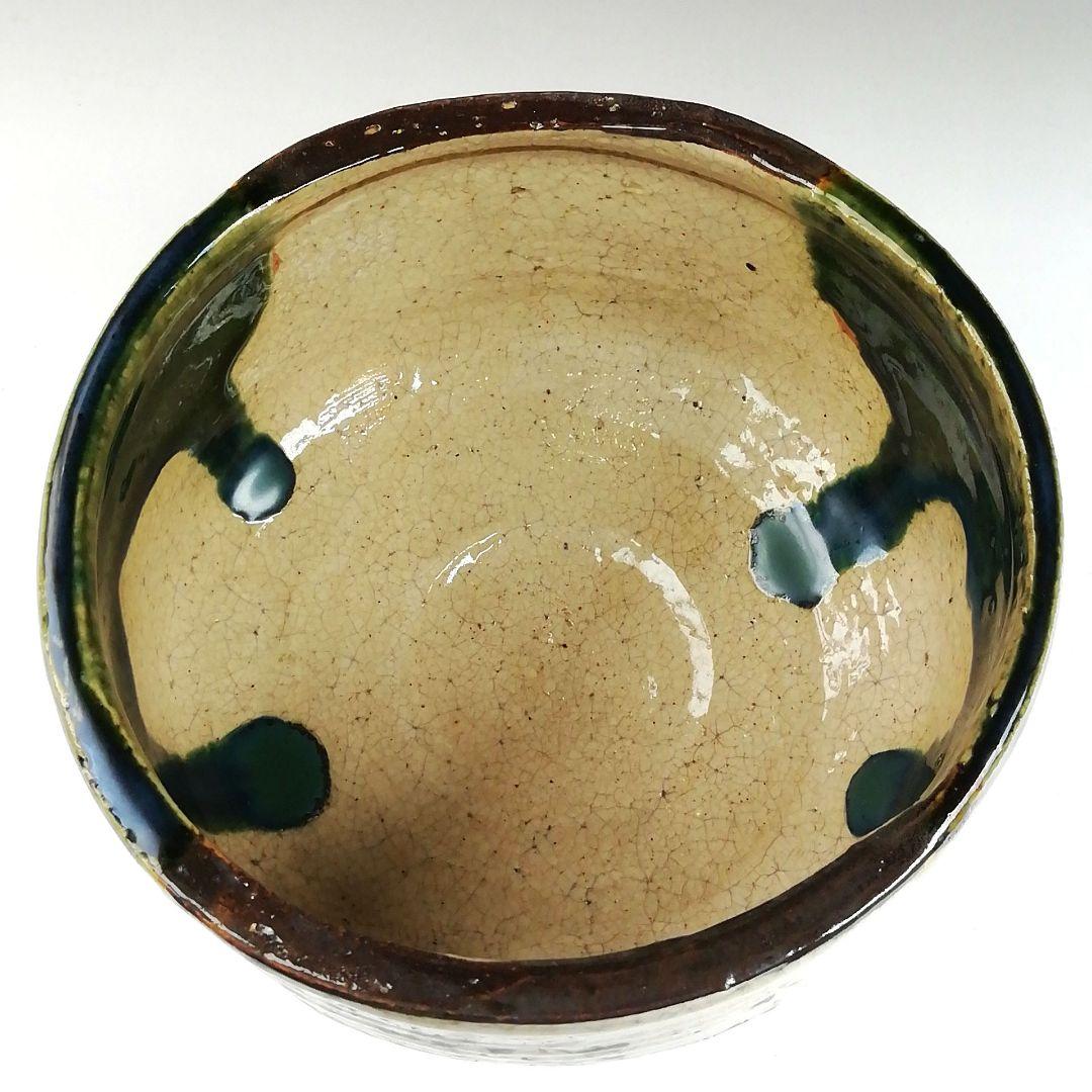 Ｔ３０１　茶碗　『織部茶碗』『竹川陶苑　市川憲二』　共箱　抹茶碗　茶道具