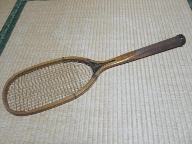 美品 昭和初期木製 和製テニスラケット◆『THE Praise』トンボマーク大和
