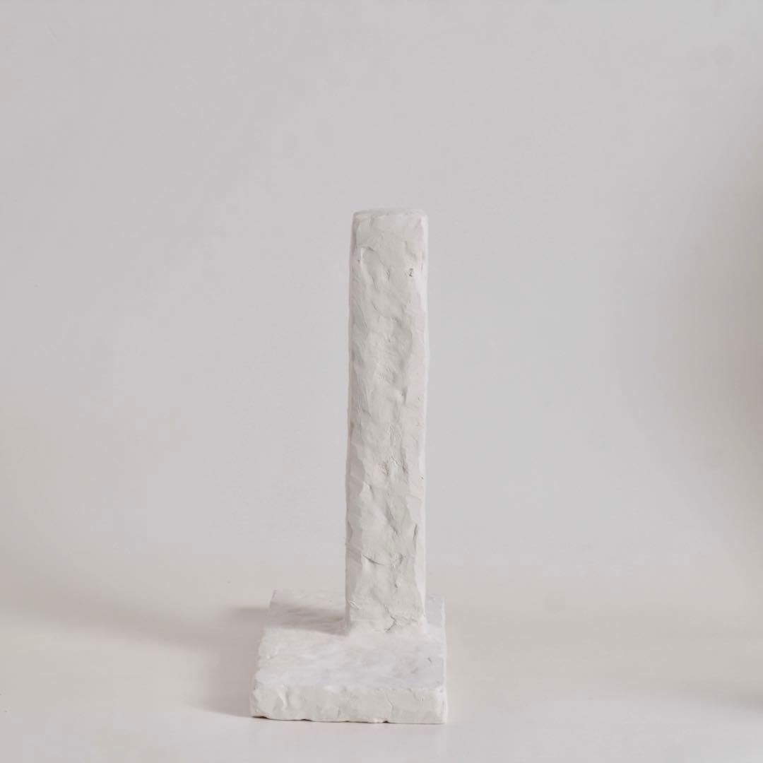 石塑粘土 立体作品 「高い塔の家」 現代美術 sculpture