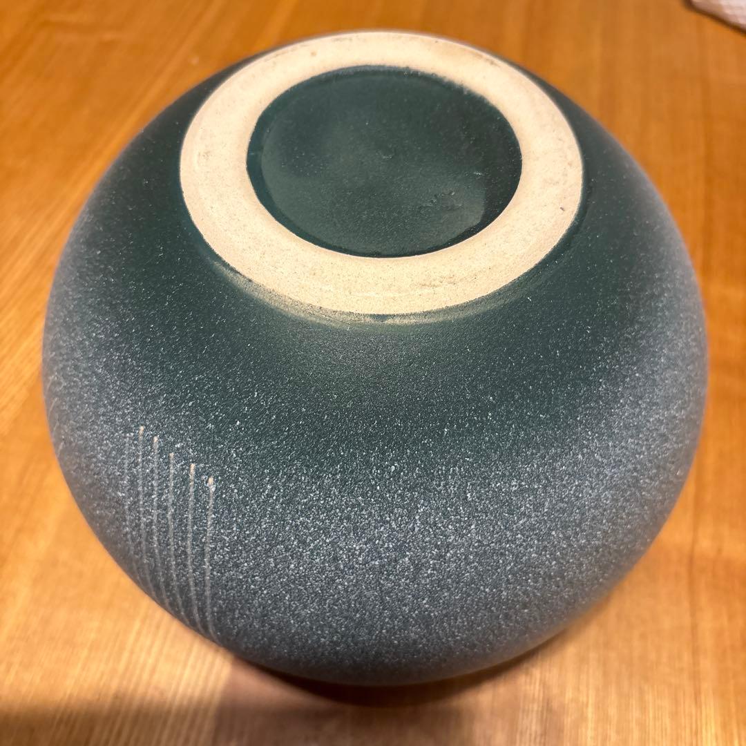 信楽焼 花柄 球形 陶器