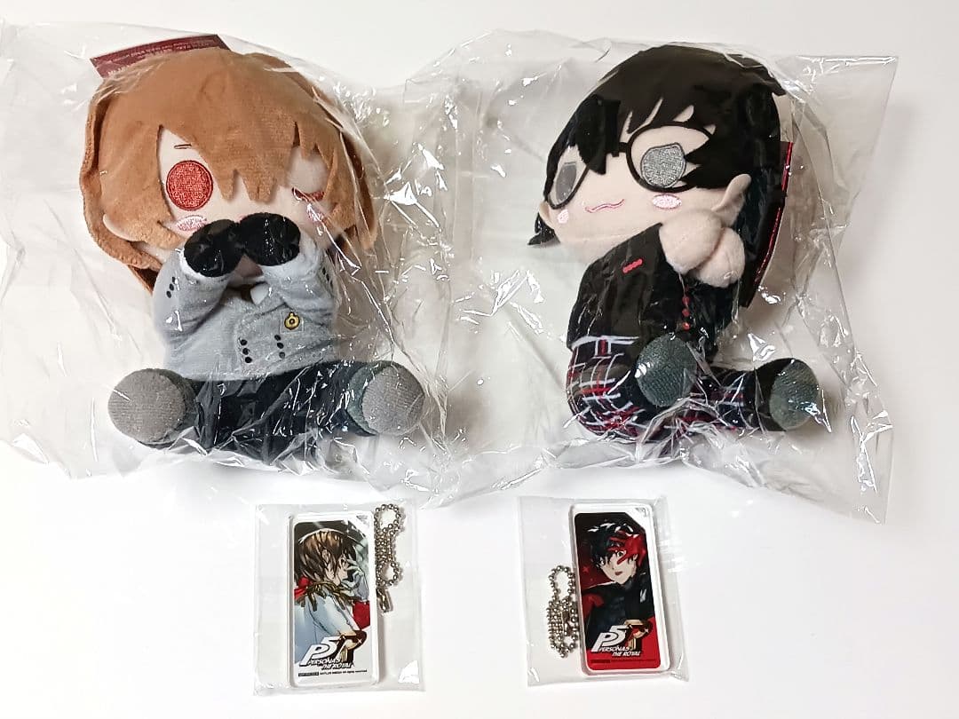 ペルソナ5 雨宮 蓮 明智吾郎 制服Ver. ぴたぬい　キーホルダー セット