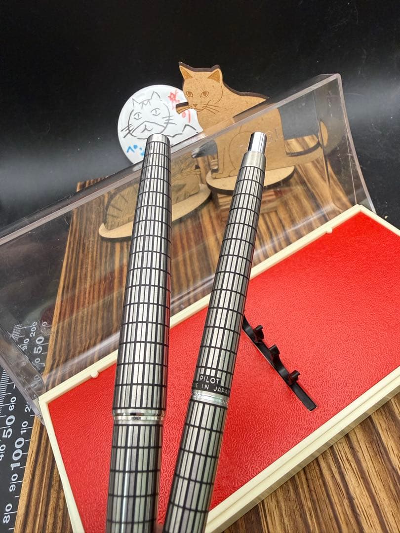 Pilot Elite 蝕刻 万年筆 ボールペン セット 18K F