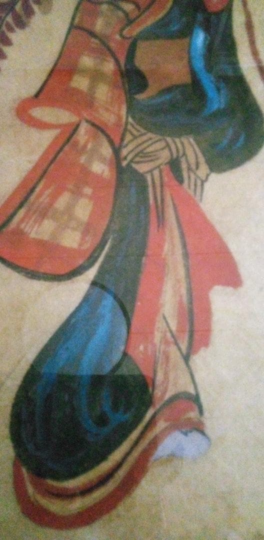 模写大津絵、藤娘