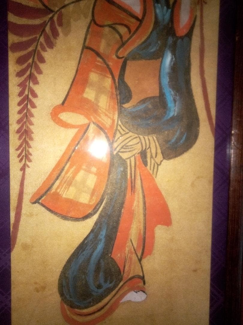 模写大津絵、藤娘